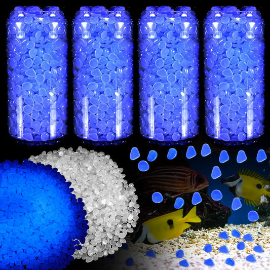 Sasylvia 12000 Pcs Glow in The Dark Rocks Glow in The Dark Stones Glowing Rocks for Garden Outdoor Glowing Fish Tank Pebbles Luminous Stone for Outdoor Yard Patio Aquarium Landscaping (White)