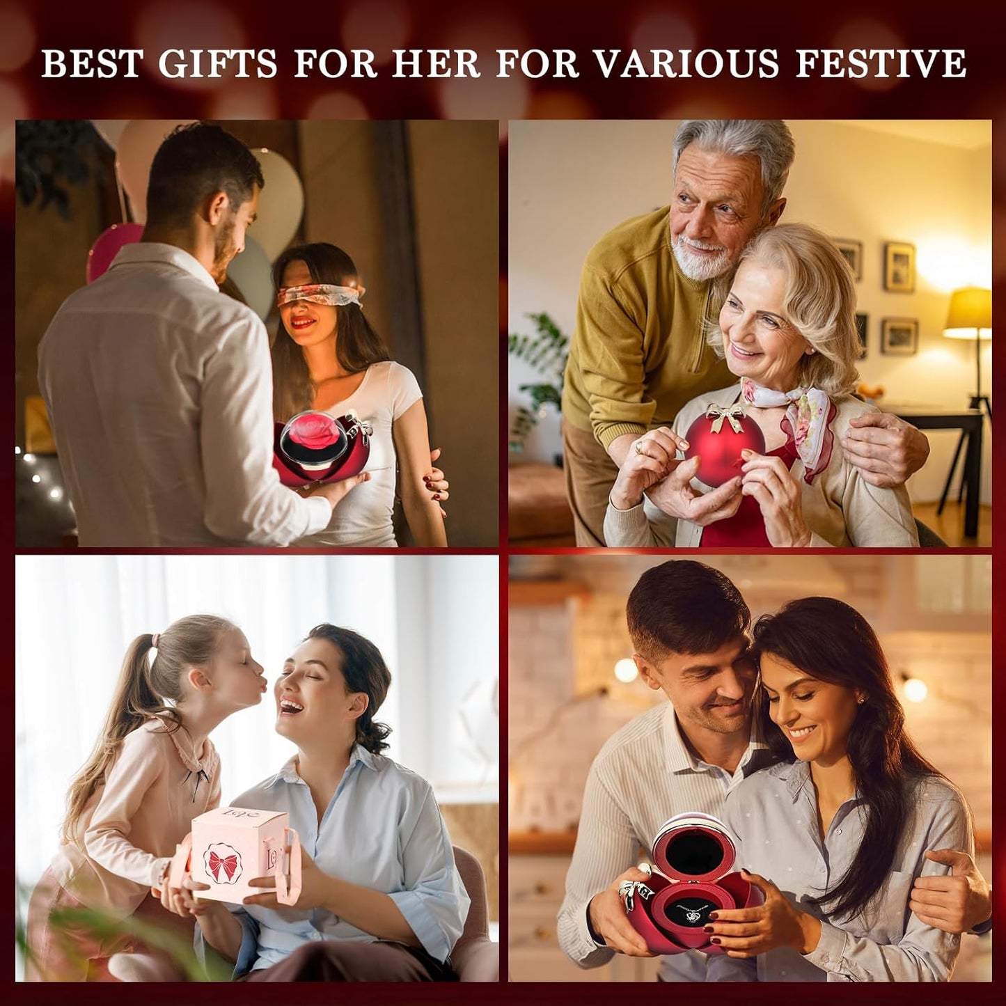 Preserved Red Real Rose-Eternal Flowers Rose Gifts for Mom Grandma Wife Girlfriend on Mothers Day Birthday Valentines Christmas Anniversary Romantic Gifts for Her with I Love You Romantic Gift (Pink)