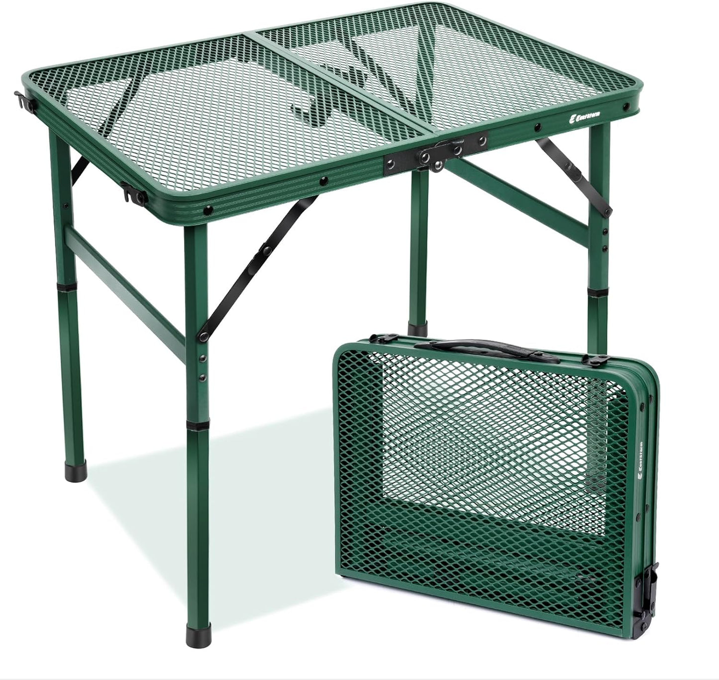 Small Folding Table, Easy for Storage, Compact and Portable Picnic Table for Grill, Outdoor Camping, Garden, Patio, Dining, BBQ, Party, Market, 2Ft (Small, Green)