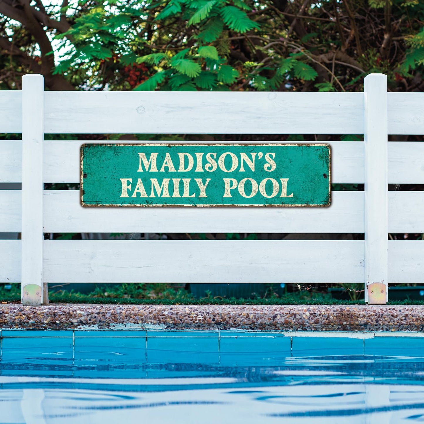 Custom Rustic Sign, Personalized Decor Street Signs Gift, 32x8 Inches, ACM, Fade Resistant, Made in USA