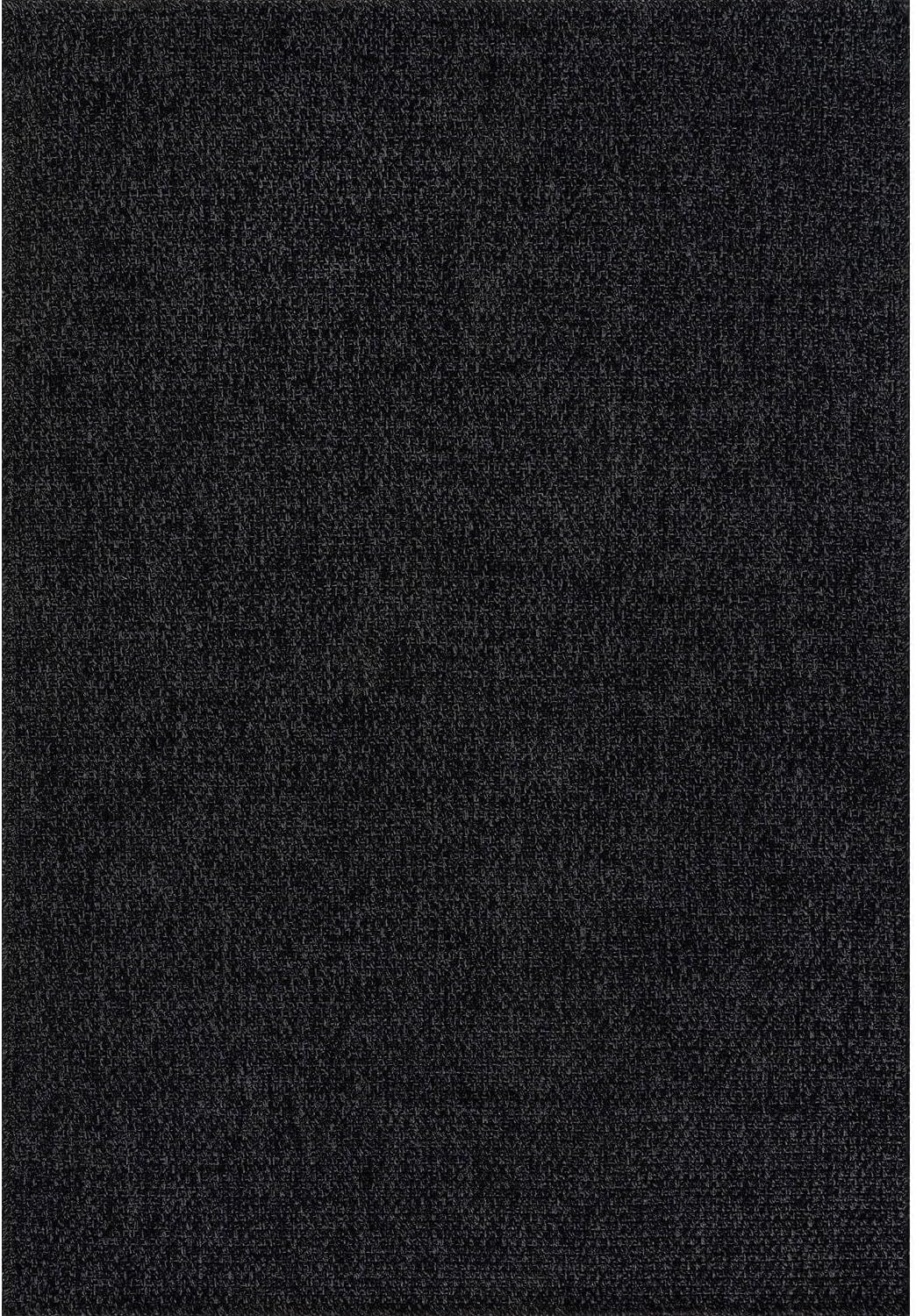 Easy Jute Rug 6x9 Indoor Outdoor Natural Rugs Solid Fiber Rug Woven Area Rug Boho Easy Clean Inside Carpet for Living Room Bedroom Dining Room Hallway or Outdoor Patio Porch (6 X 9 Dark Grey)