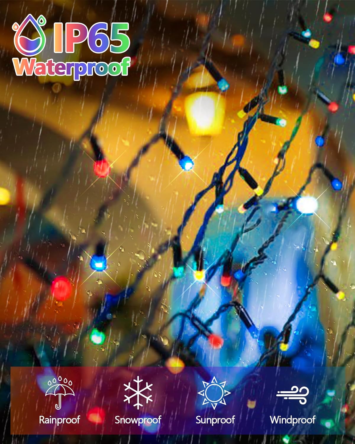 2 Pack Multicolored Solar Christmas Lights Outdoor Waterproof, 400 LED 144FT Super Long Solar String Lights, Green Wire 8 Lighting Modes, Christmas Tree Light for Xmas Fence Bushes Patio Decorations