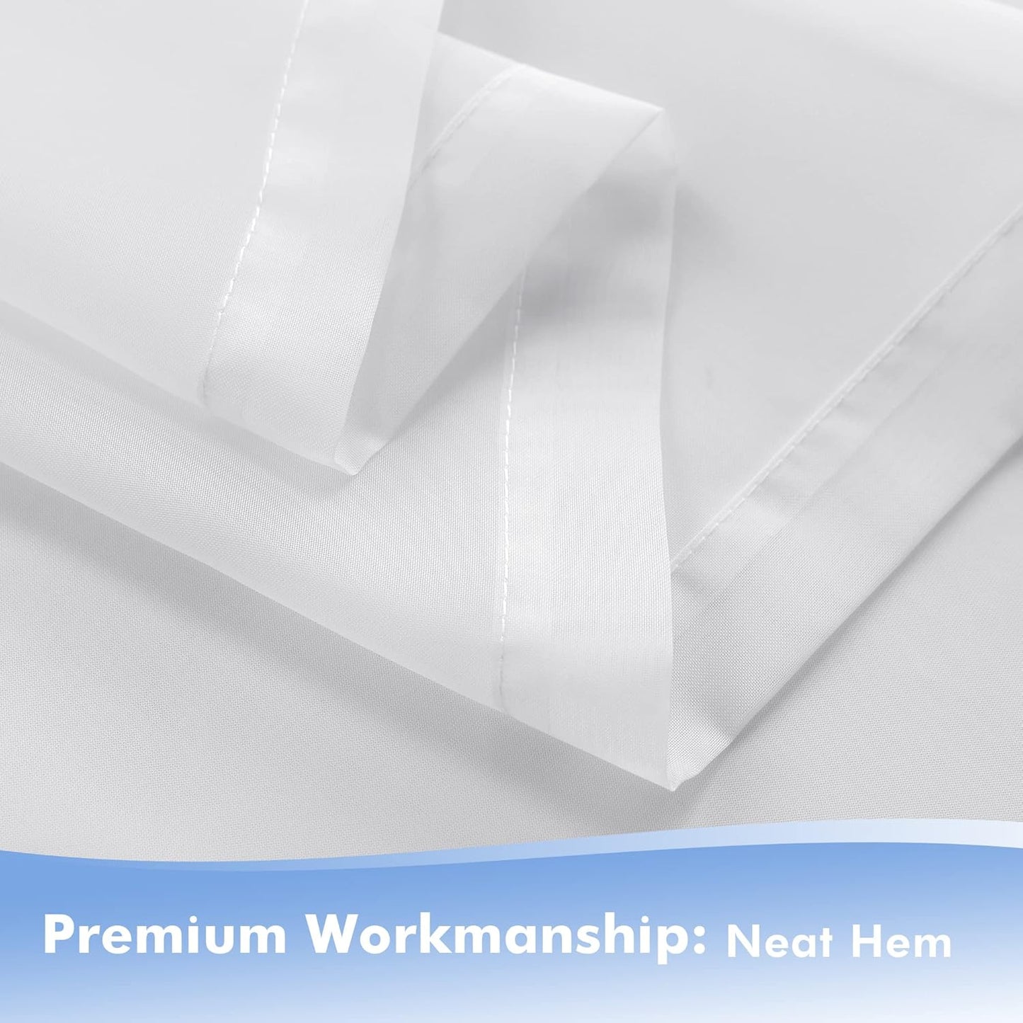 HolidayIdeas White Outdoor Sheer Curtains for Patio Waterproof, 4 Panels - 100 x 120 Inch - Extra Wide Voile Outside Curtains Light Filtering Grommet Drapes for Front Porch, Gazebo, Pergola, Backyard