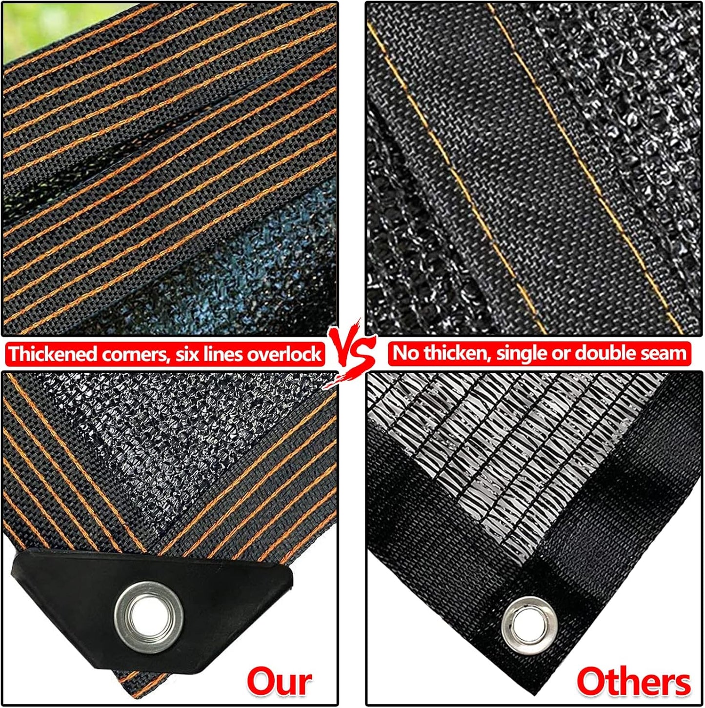 QLOFEI 4x6 FT Shade Cloth with Grommets, 90% Sun Shades Outdoor Patio Mesh Tarp, Easier to Hang Sunblock Neting Cover -for Garden Greenhouse Pergola Lawn Kennel Chicken Coop