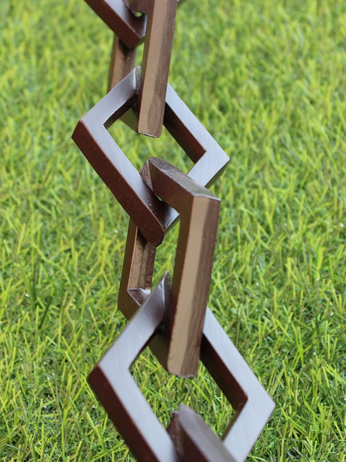 KAM Home Diamond Links Rain Chain with Installation Kit (Brown, 11)