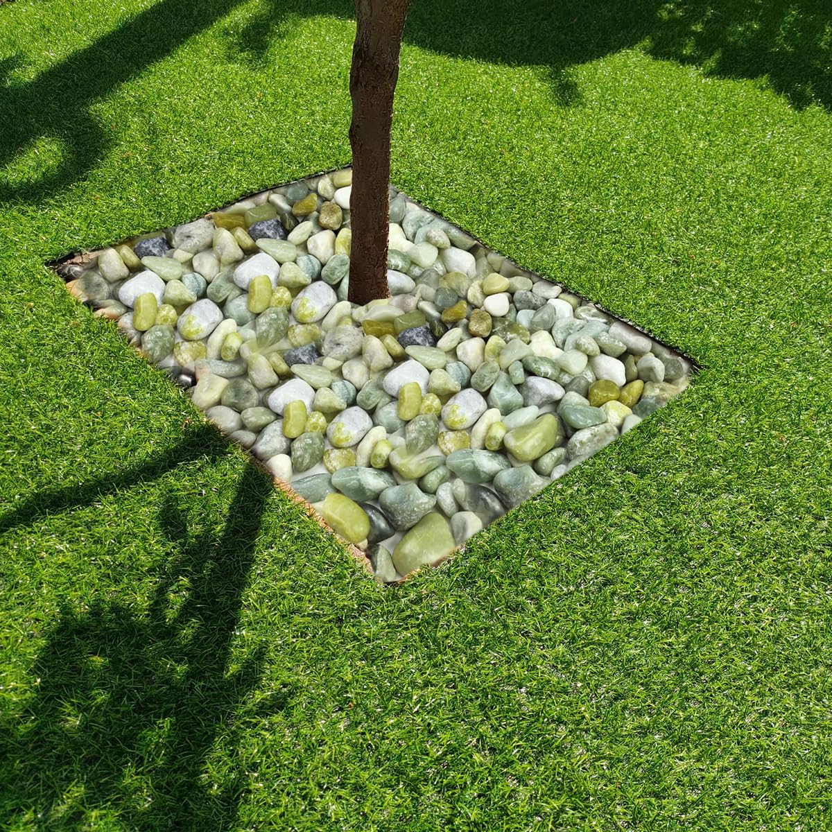 20lbs Jade River Rocks for Landscaping, 2-3 Inch Natural Pebbles for Indoor Plants, High Polished Decorative Stones Vase Filler Fish Tank Aquariums Garden Outdoor and Indoor DIY