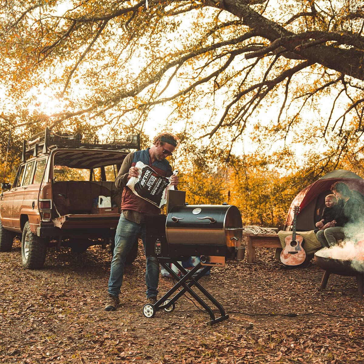 recteq Pellet Grill - Road Warrior 340, Portable Electric Pellet Smoker Grill, BBQ, Wood Pellets, Sear, Smoke, and More