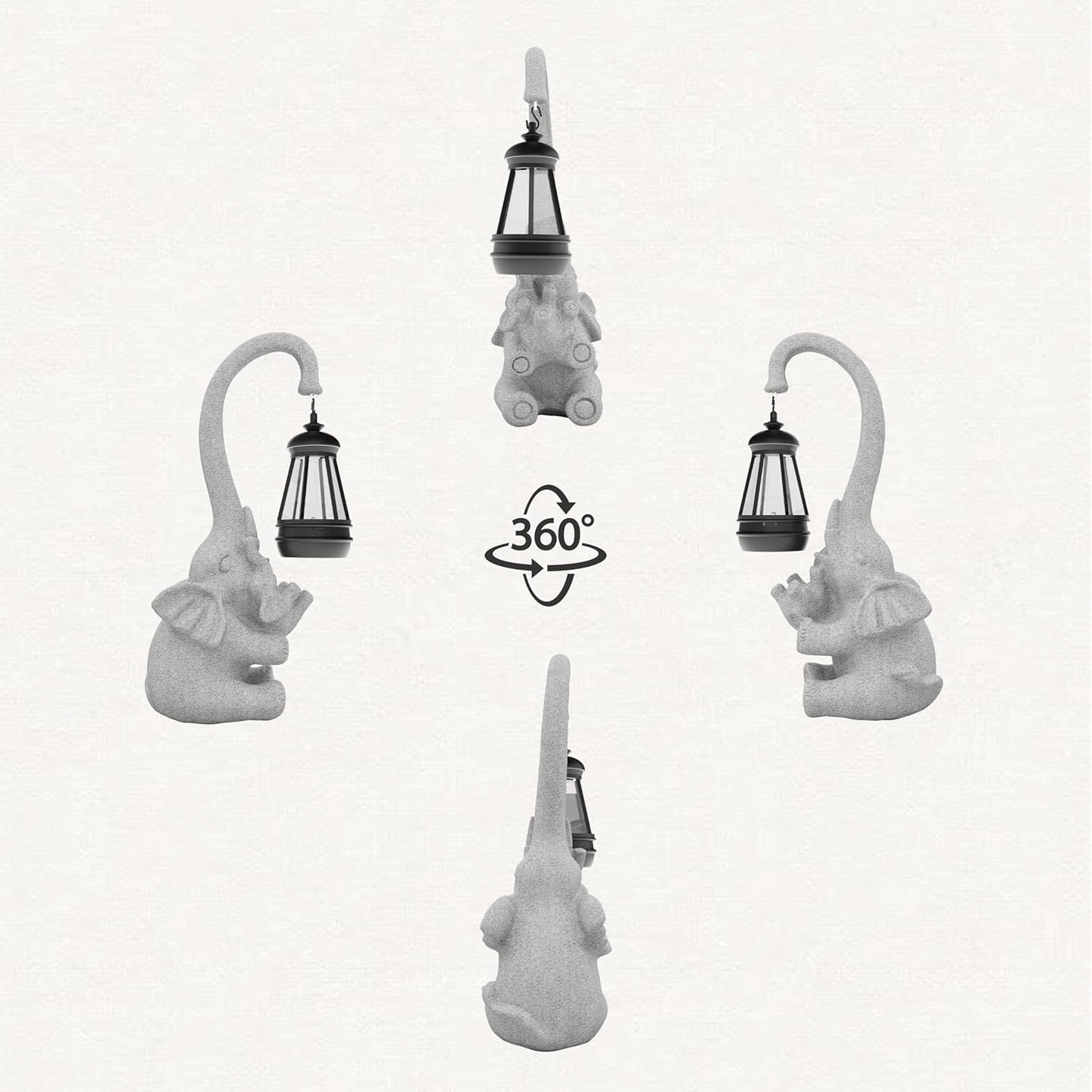 Garden Decoration, Figurine, Lawn Statue, Sculpture Ornament, Animal Figurine - Cat Resin Statue with Lantern (Chest)