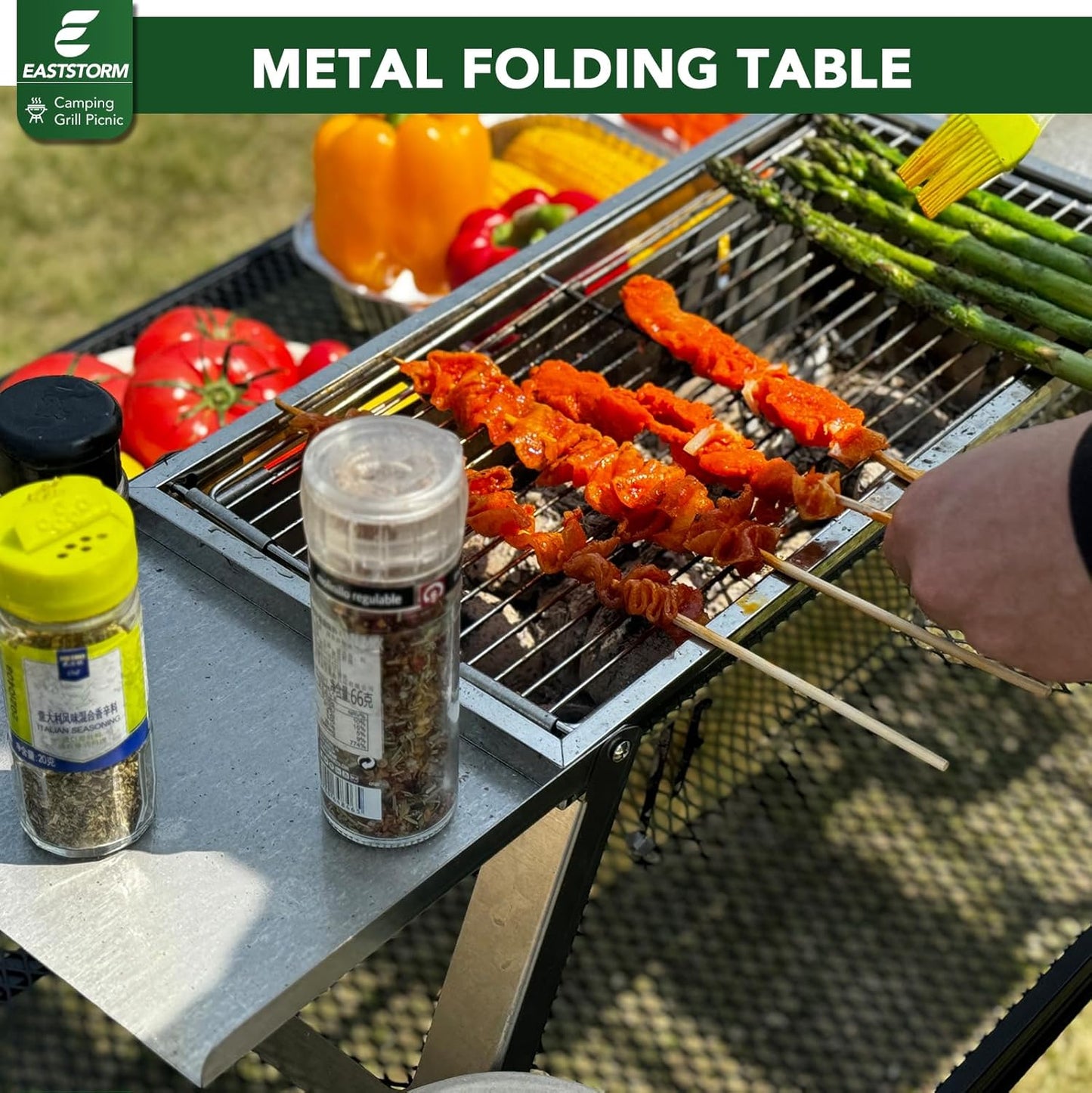 Small Folding Table, Easy for Storage, Compact and Portable Picnic Table for Grill, Outdoor Camping, Garden, Patio, Dining, BBQ, Party, Market, 2Ft (Small, Black), 23.6" L x 15.8" W