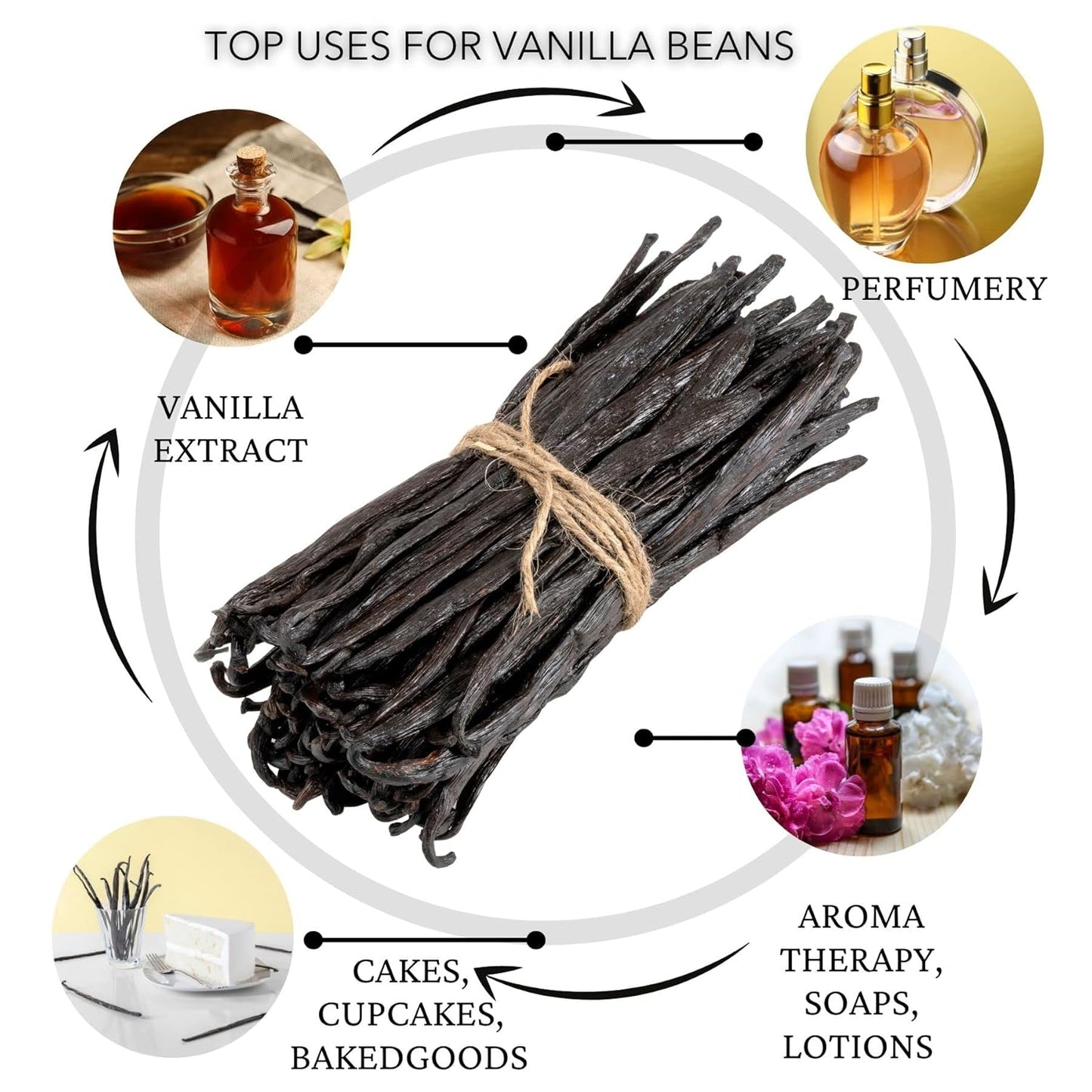 Slofoodgroup Gourmet Vanilla Beans 1 Pound Grade A Bourbon Variety Vanilla Pods from Uganda, Vanilla Beans For Cooking, Baking and Homemad...