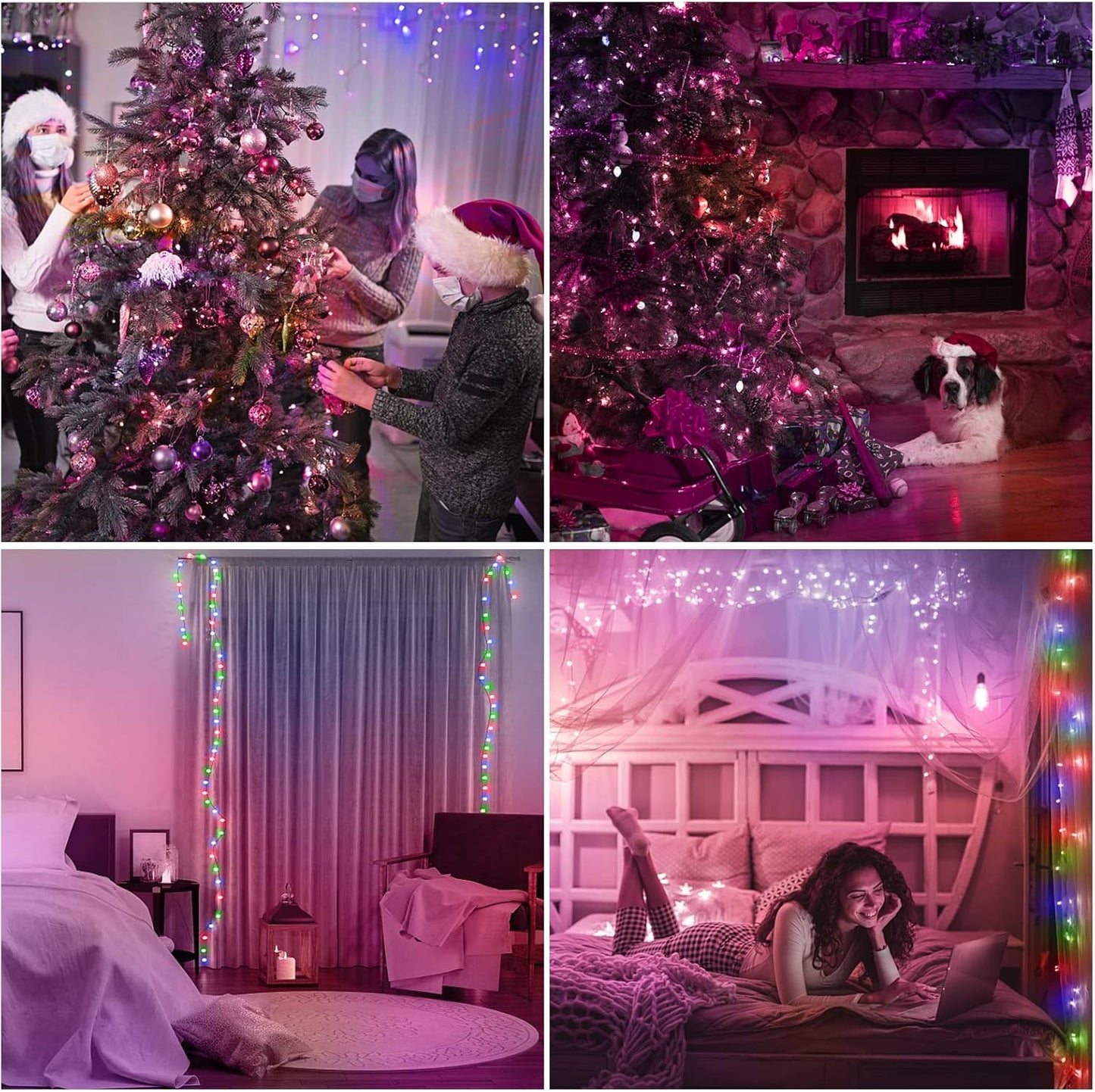 LED Rope Lights Outdoor, 100Ft 300 LED Multicolor String Lights Indoor with Remote, 8 Modes Waterproof Fairy Lights for Outside Garden Patio Party Wedding Christmas Decoration