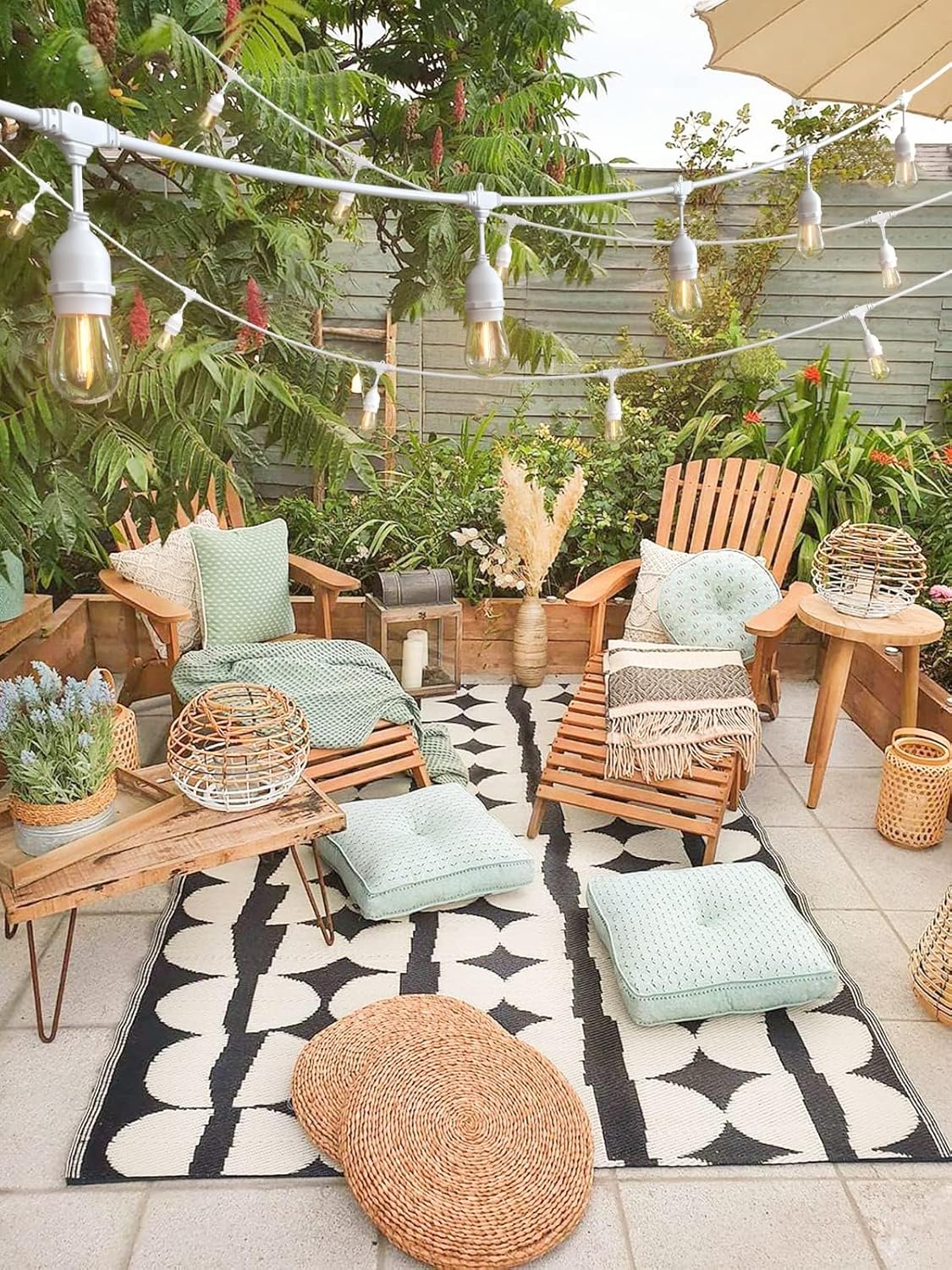 addlon 96FT(48FT*2) LED Outdoor String Lights, Dimmable Edison Vintage Shatterproof Bulbs and Commercial Grade Weatherproof Strand - ETL Listed Heavy-Duty Decorative Cafe, Patio, Market Light White