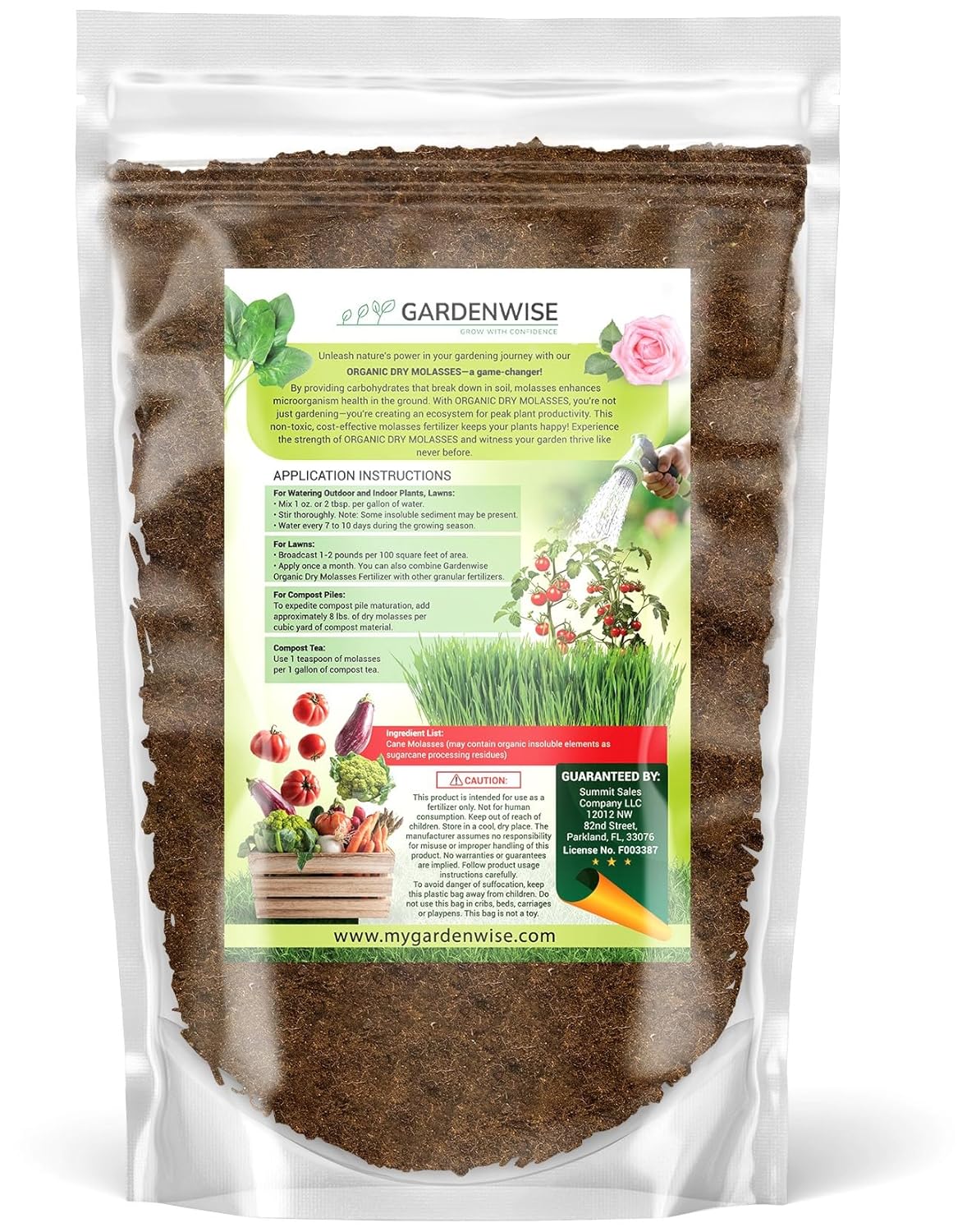 Organic Molasses for Plants - Horticultural Molasses - Ideal for Traditional & Hydroponic Gardening, for Indoor & Outdoor Plants (2 QUARTS)