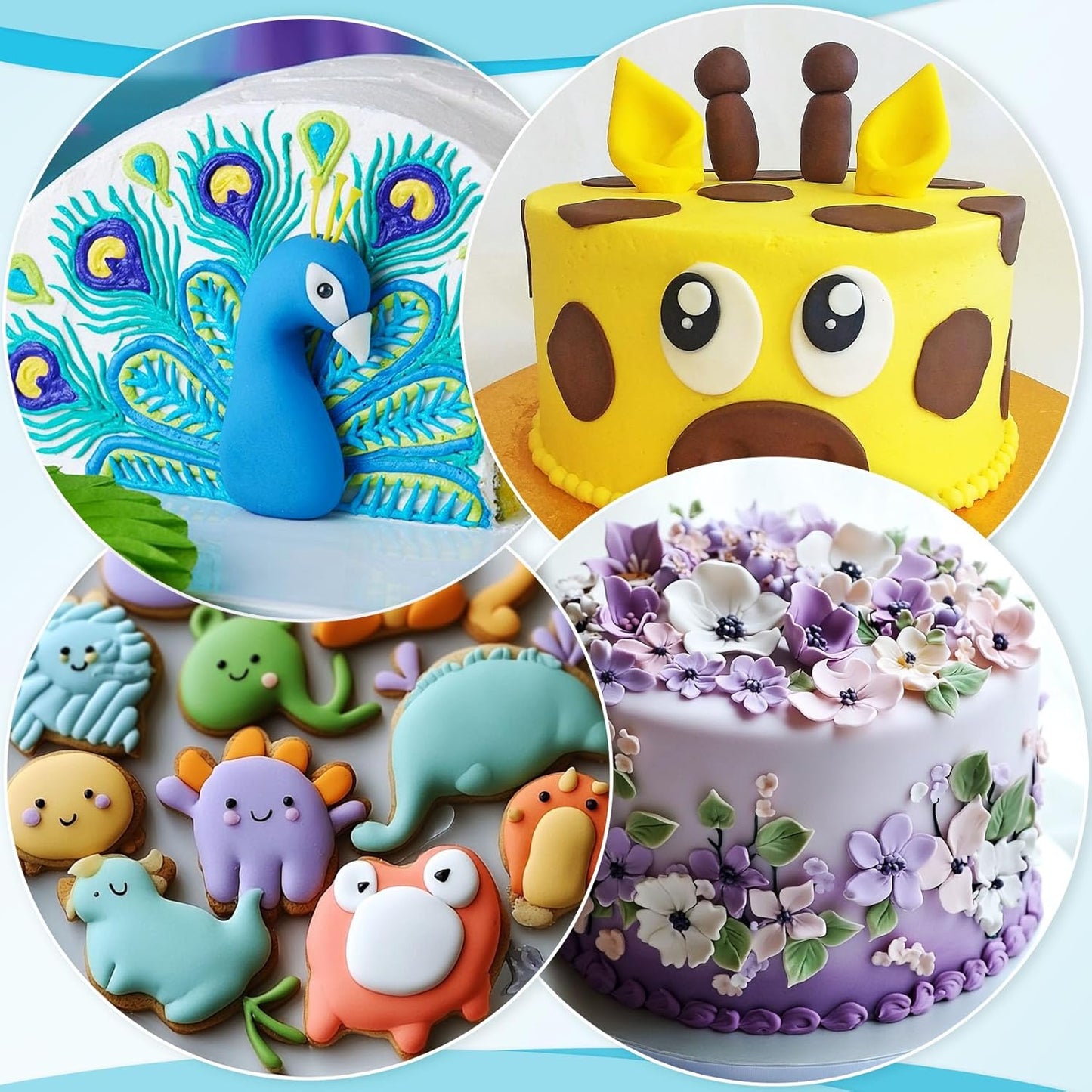 Edible Glue for Cake Decorating - Transparent Edible Flowers Cake Adhesive for Fondant, Cake Decorating, Cookie, Baking, Buttercream Icing - 100ml/3.4 oz