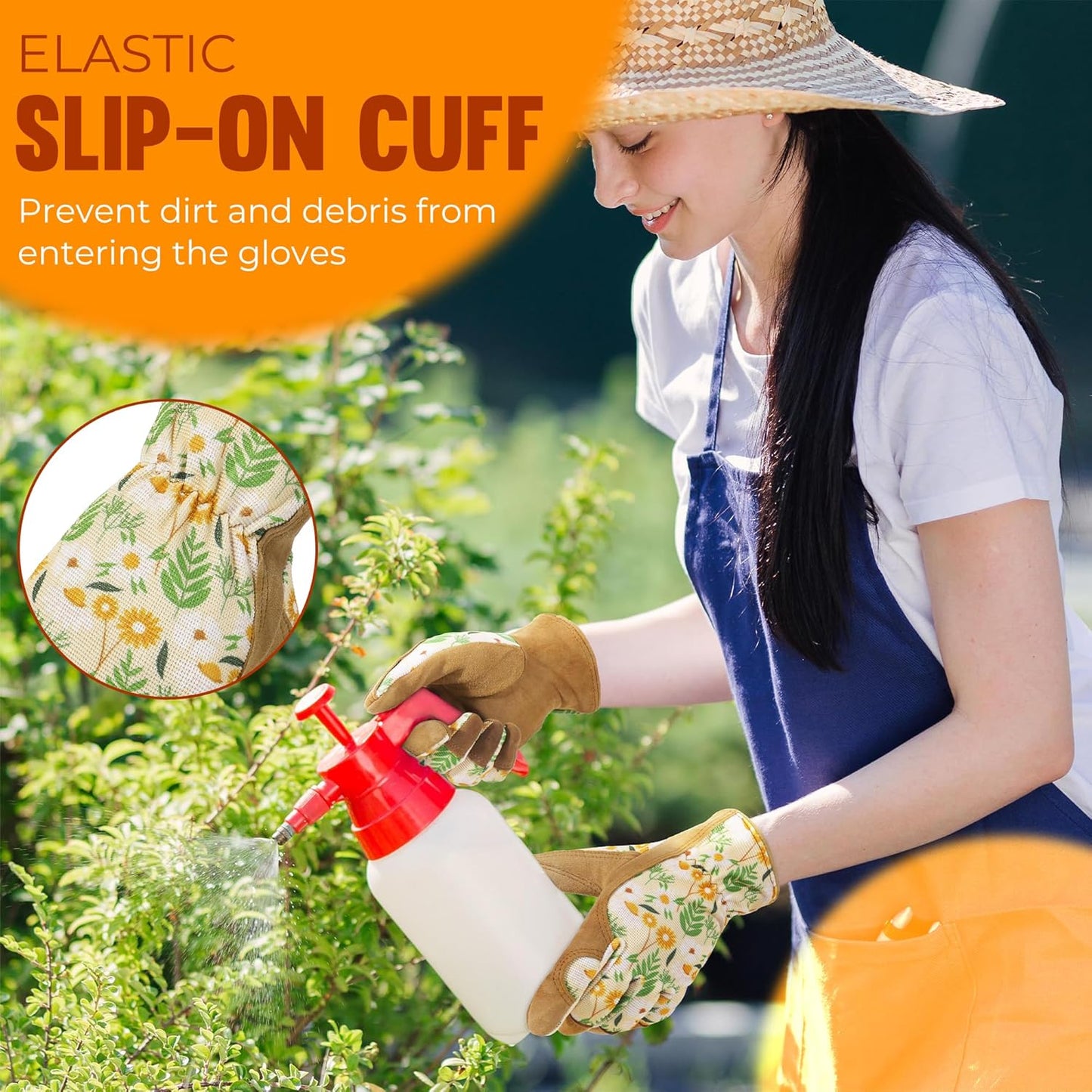 HANDLANDY Women Safety Work Gloves Utility Touch Screen Working Grip Glove for Yardwork Gardening Breathable Mechanic Gloves