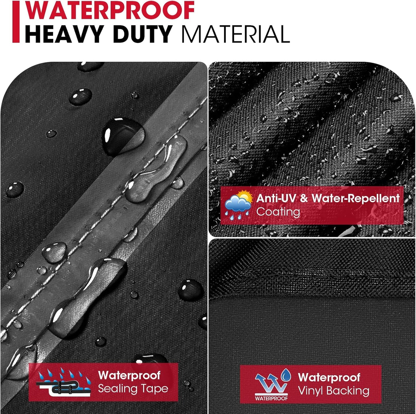 Unicook 28 Inch ProSeries Griddle Cover for Blackstone, Flat Top BBQ Grill Cover for Outdoor Grill, Heavy Duty Waterproof Cooking Station Protector with Sealed Seam, 60 Inch, Black