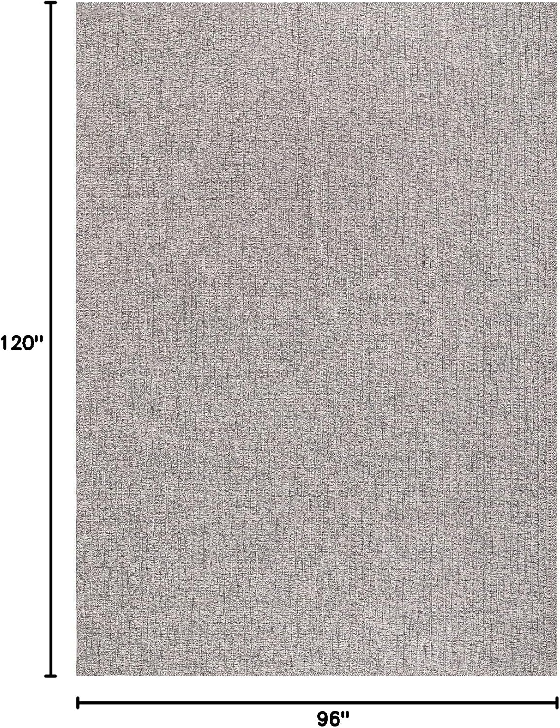 Easy Jute Rug 8x10 Indoor Outdoor Natural Rugs Solid Fiber Rug Woven Area Rug Boho Easy Clean Inside Carpet for Living Room Bedroom Dining Room Hallway or Outdoor Patio Porch (8 X 10 Silver)