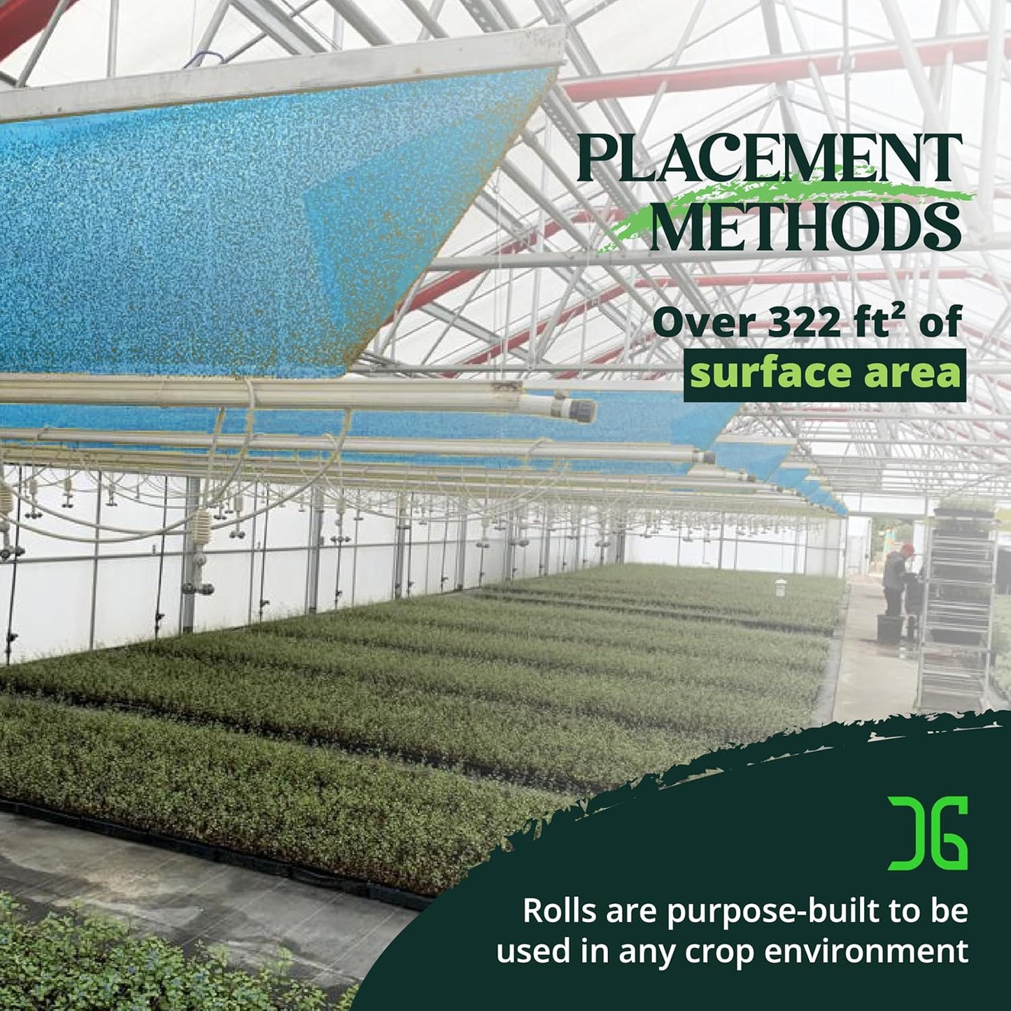 Catchmaster XL AG Roll 2PK, Double Sided Adhesive Fly Tape Strips, Fungus Gnat Sticky Trap for Greenhouse, Garden, Nursery, Pest Control Gardening Supplies, Pet Safe Insect Trap, 328' x 12", Blue