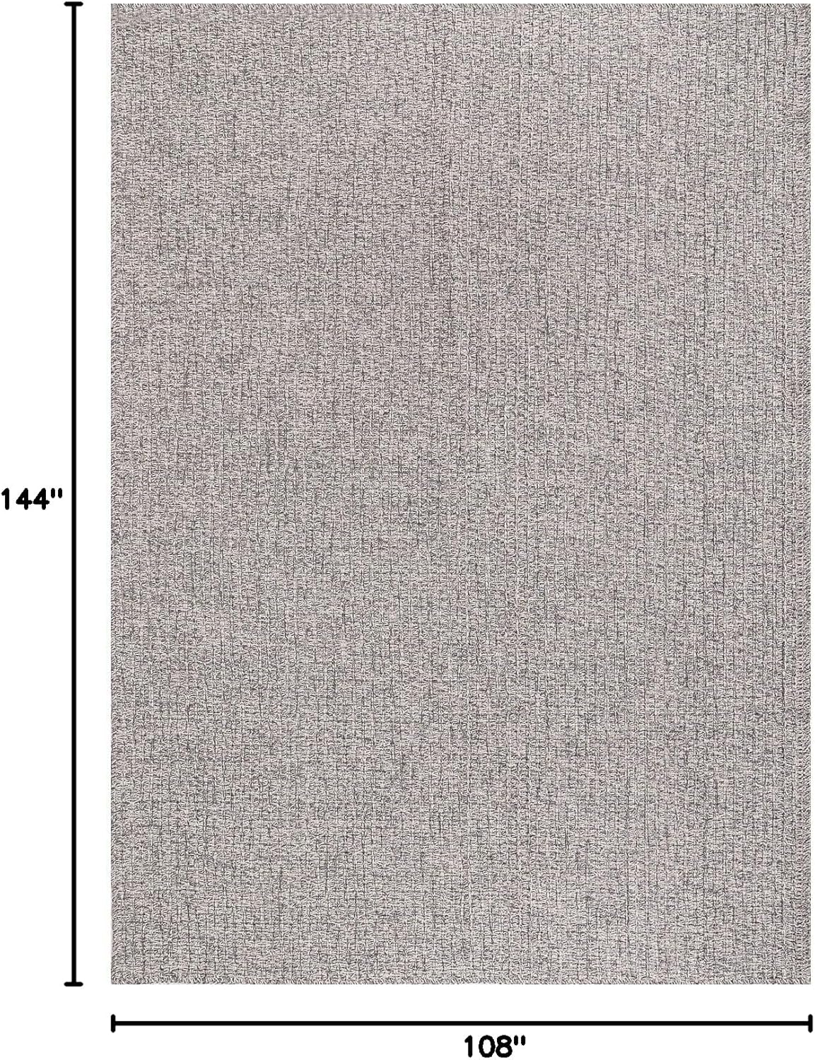 Easy Jute Rug 9x12 Indoor Outdoor Natural Rugs Solid Fiber Rug Woven Area Rug Boho Easy Clean Inside Carpet for Living Room Bedroom Dining Room Hallway or Outdoor Patio Porch (9 X 12 Silver)