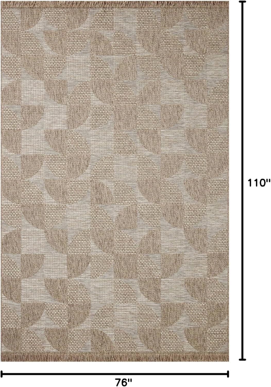 Loloi Dawn Collection Indoor/Outdoor DAW-08 Beige 6'-4" x 9'-2" Area Rug