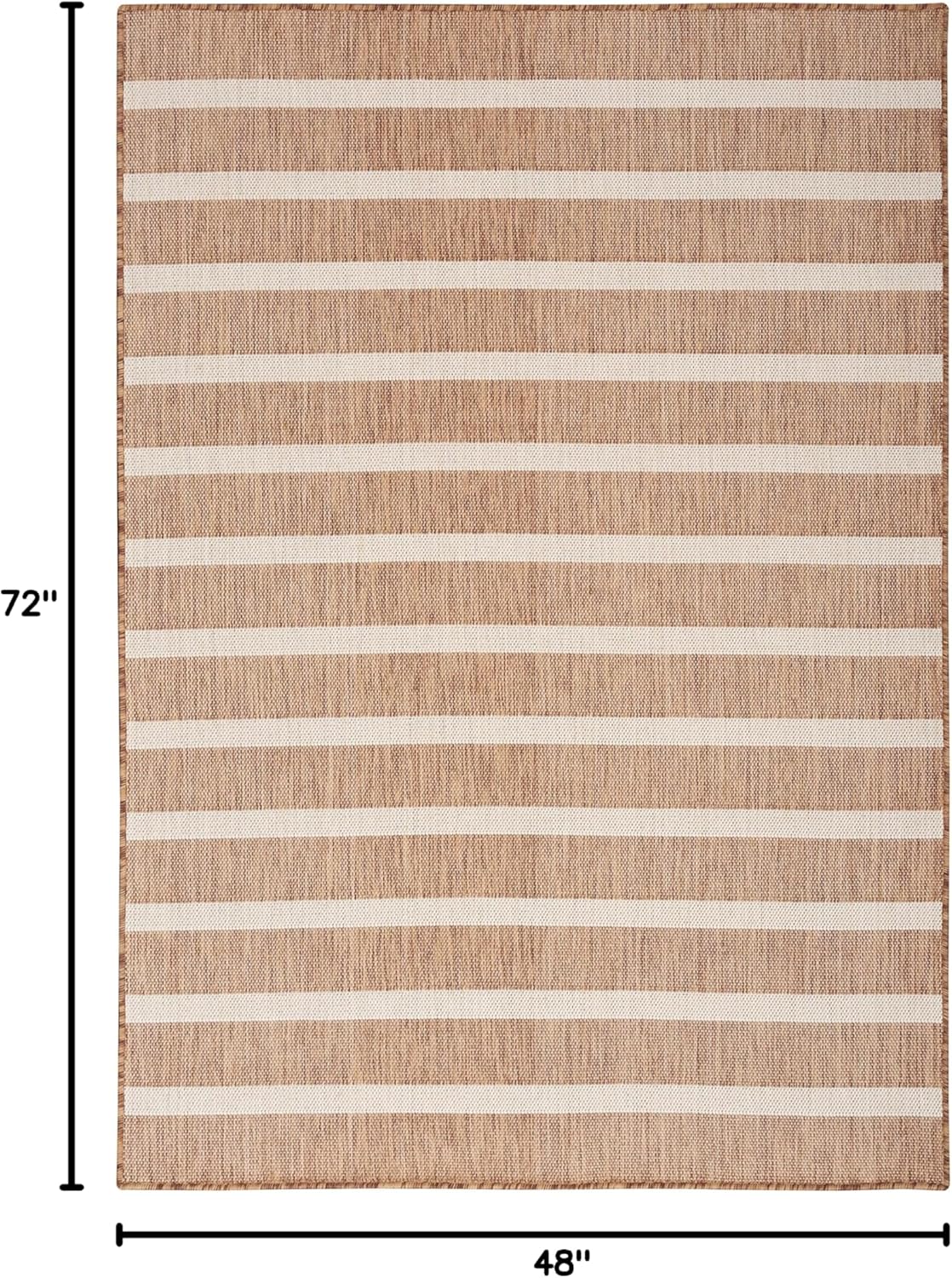 Nourison Home Positano 4' x 6' Fabric Jute Ivory Area Rug