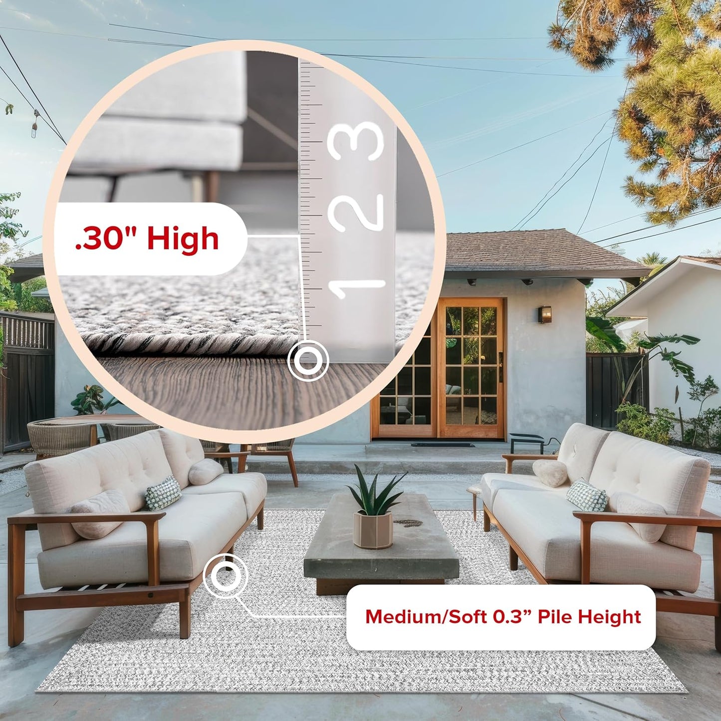 nuLOOM 2' x 6' Solid Hand Braided Indoor/Outdoor Area Rug, Pet-Friendly, High Traffic, Weather Resistant, for Patio, Balcony, Bedroom, Living Room, Dining Room, Wynn Salt And Pepper