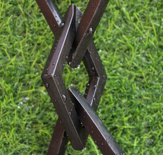 KAM Home Diamond Links Rain Chain with Installation Kit (Black, 9)