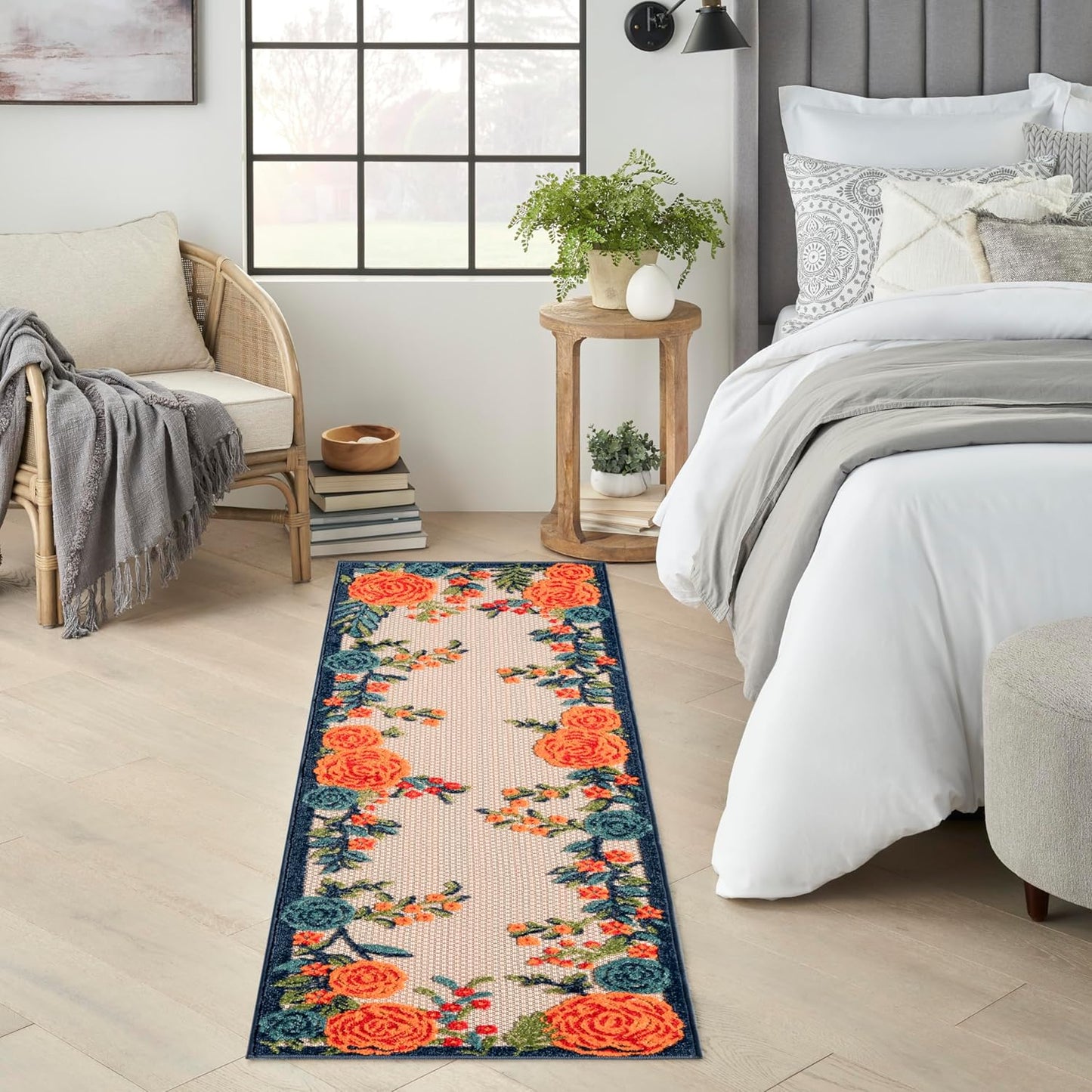 Nourison Aloha Multicolor 2' x 6' Area Rug Easy Clean, Non Shedding, Bed Room, Living Room, Dining Room, Kitchen (6' Runner)