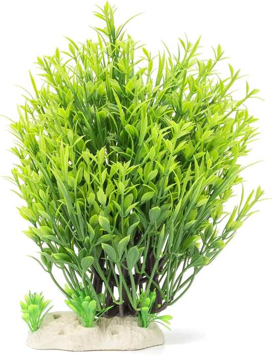 BEGONDIS Aquarium Decorations Fish Tank Artificial Green Water Plants Made of Soft Plastic