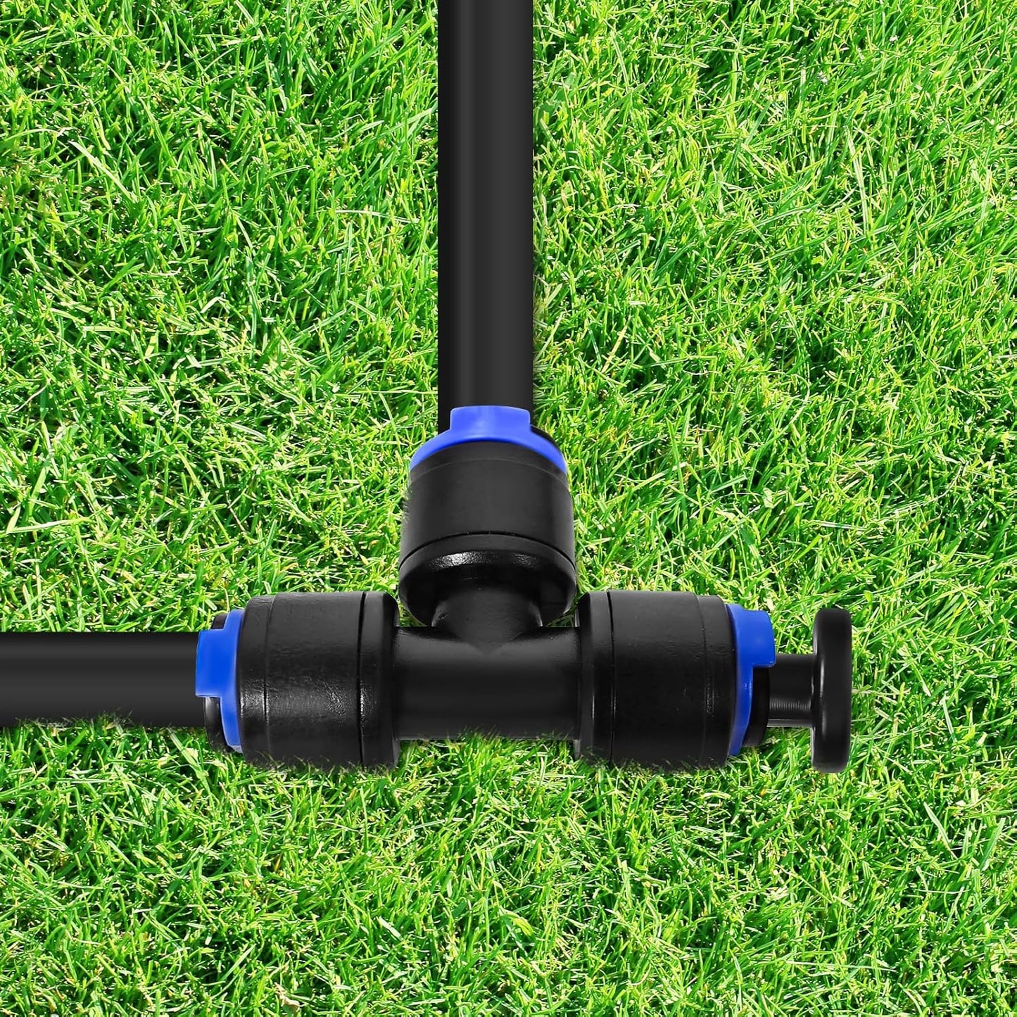 10 Pack 1/4" End Plugs for Drip Irrigation Tee Connectors, Quick Connect Universal Drip Irrigation Tubing Coupling Valve, Connector Locking Fitting for Sprinkler or Drip Irrigation System