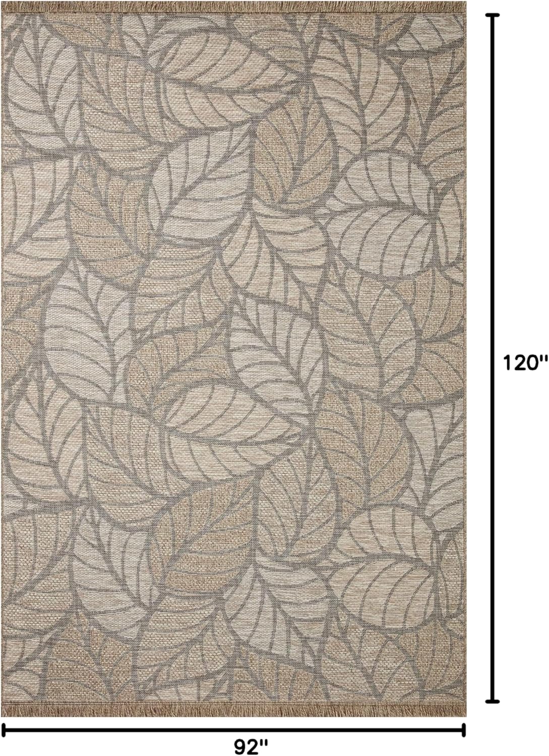 Loloi Dawn Collection Indoor/Outdoor DAW-05 Taupe 7'-8" x 10' Area Rug