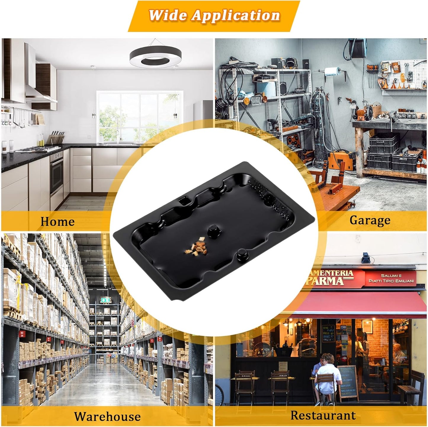 Qualirey 24 Pack Mouse and Insect Glue Traps, Strong Sticky Mice Traps Indoor for Home, Pre Scented Rodent Pads with Non Toxic Glue for House Garage, Ready to Use, Safe to Children and Pets (Black)