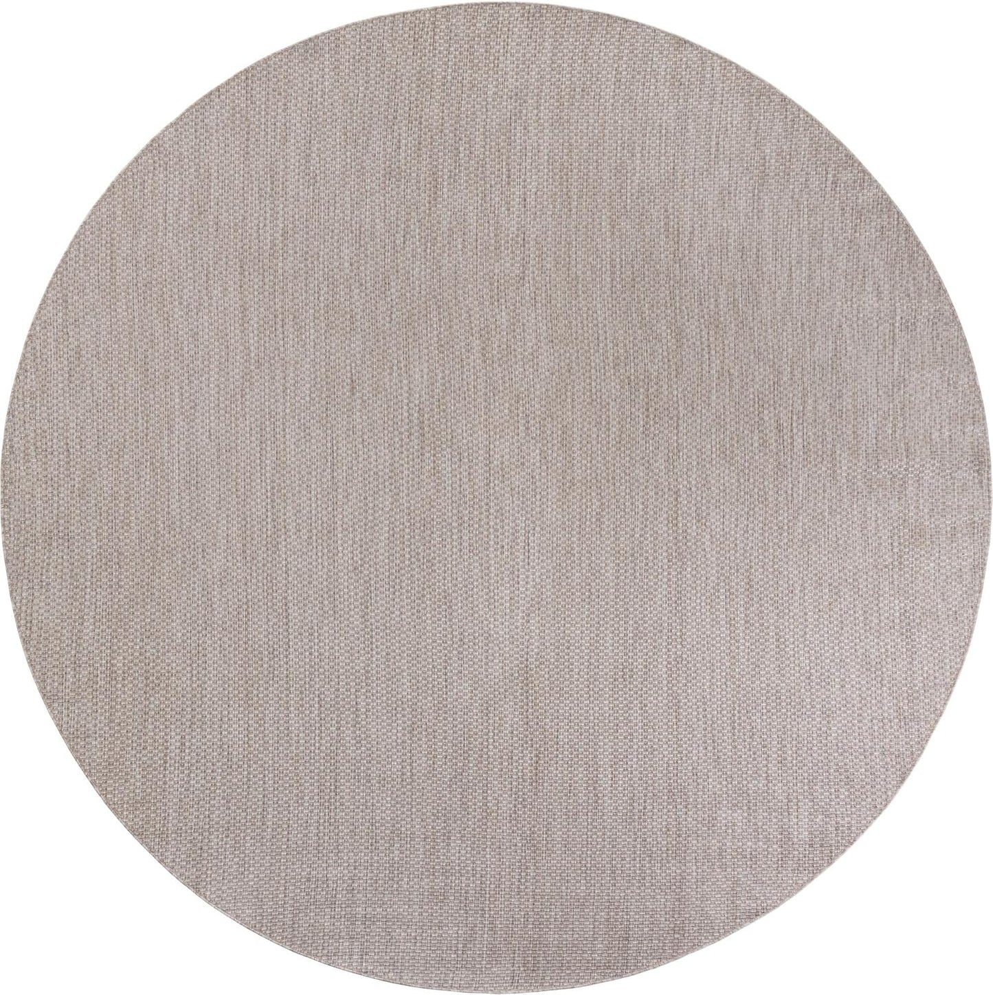 Unique Loom Outdoor Solid Collection Area Rug (10' Round Beige/Ivory)