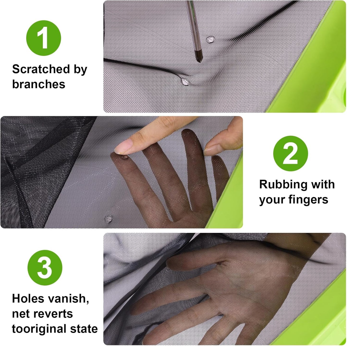 Sepetrel Swimming Pool Leaf Skimmer Net,Fine Nylon Mesh & Reinforced Frame Deep Rake Net,Cleaning Supplies and Accessories, (Pole Not Included)