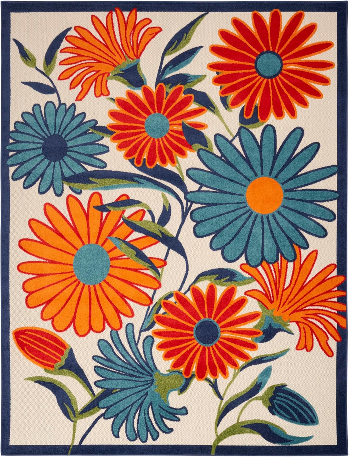 Nourison Aloha 8' x 11' Multicolor Fabric Contemporary Area Rug (8' x 11')