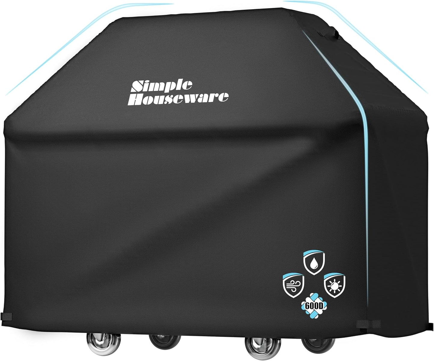 Simple Houseware 64 in. Waterproof Heavy Duty Gas BBQ Grill Cover, Weather-Resistant Polyester