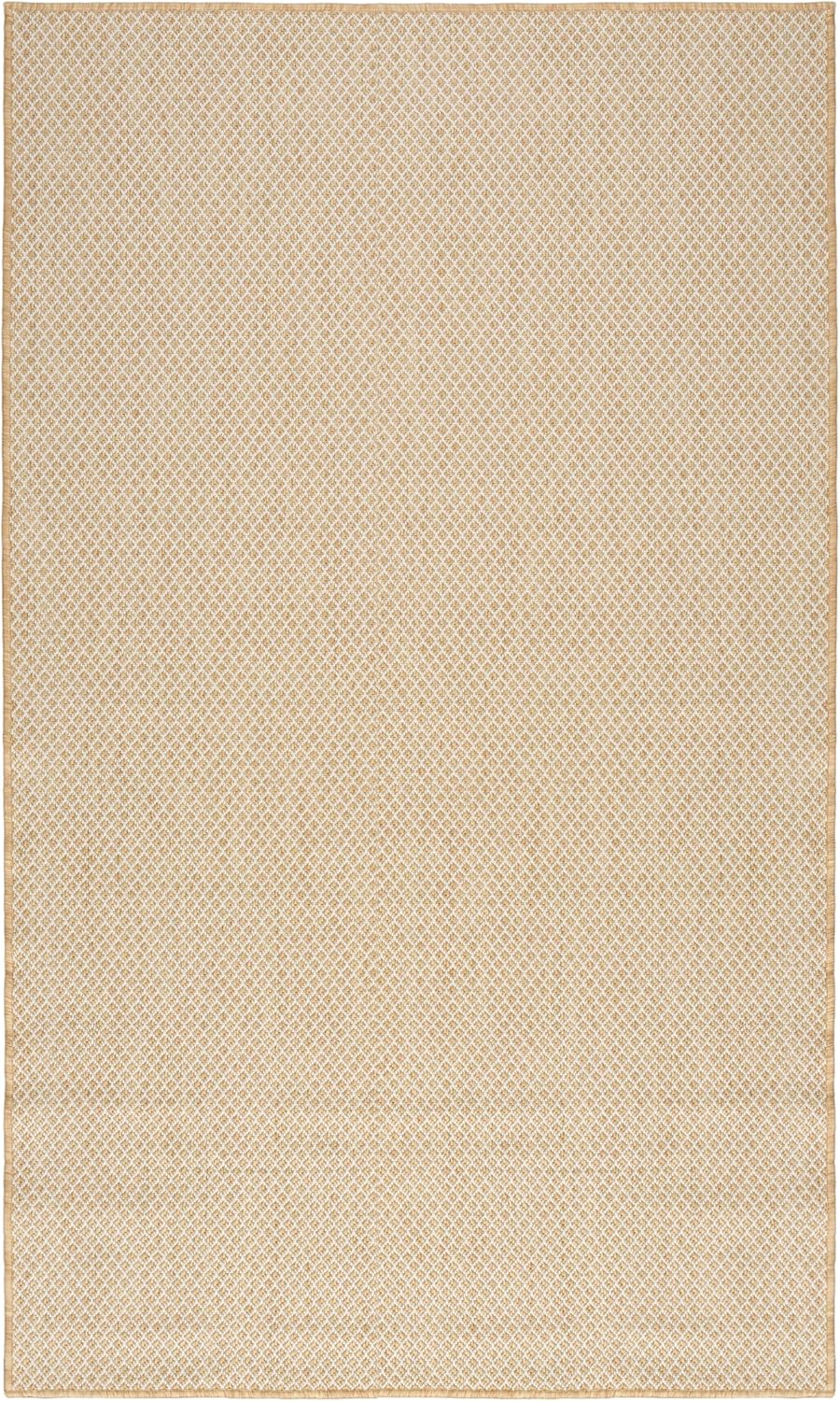 Nourison Home Courtyard Natural 2' x 3' Area Rug - Easy Clean, Non Shedding, Bed Room, Living Room, Dining Room, Kitchen (2' x 3')