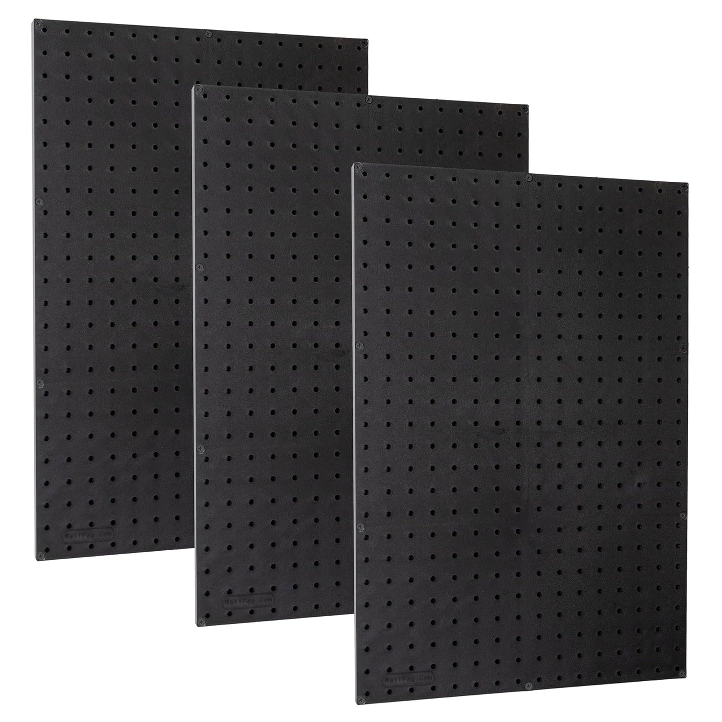 WallPeg Pegboard Kit - 3 ea. 24"x16" Black Peg Boards Panels - Made in USA