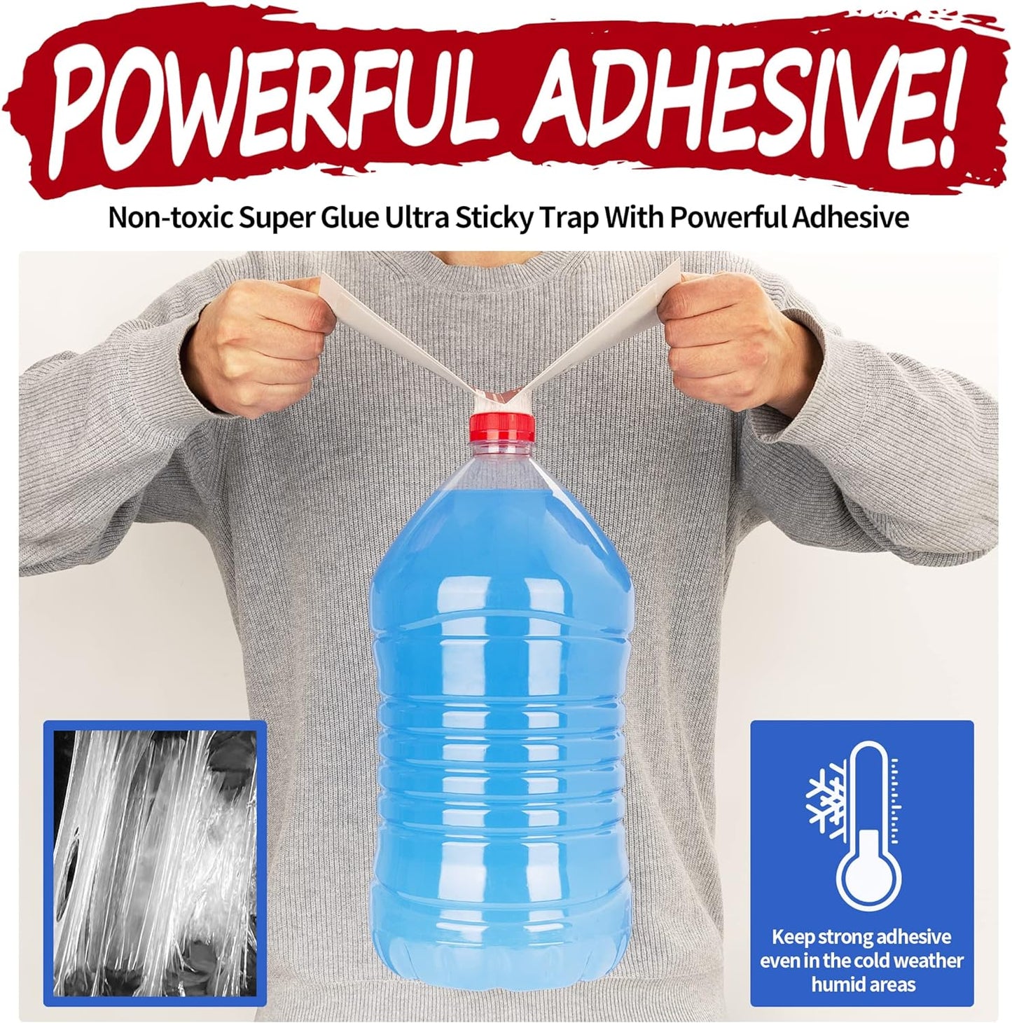 LULUCATCH Cricket & Insect Glue Traps 24 Pack, Adhesive Bug Catcher, Pre-Baited Spider Scorpion Trap, Non-Toxic Glue Boards Indoor for Home Catching Bugs,Small Mice & Rodents, Pet Safe Pest Control