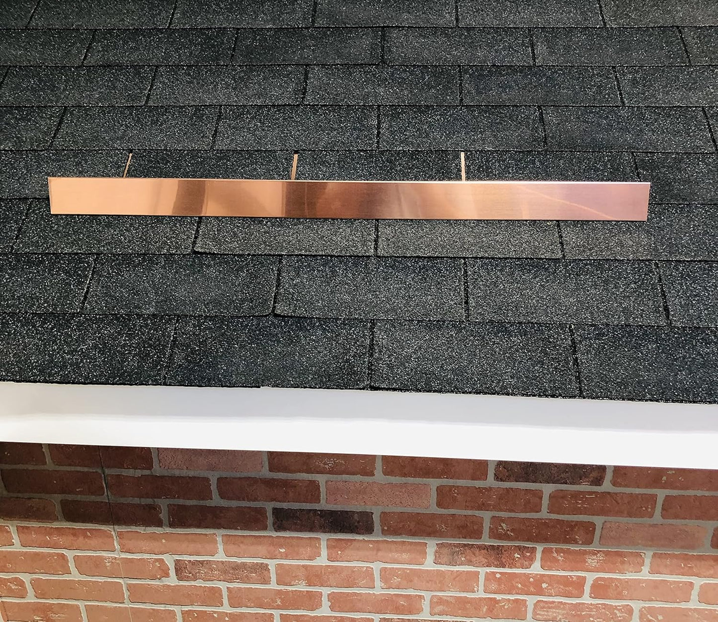 EAGLE 1- Shingle Roof Rain Diverter 40 Inches Long- 26 Gauge Material- Easy to Install- Includes Stainless Steel Nails (1, Real Copper)