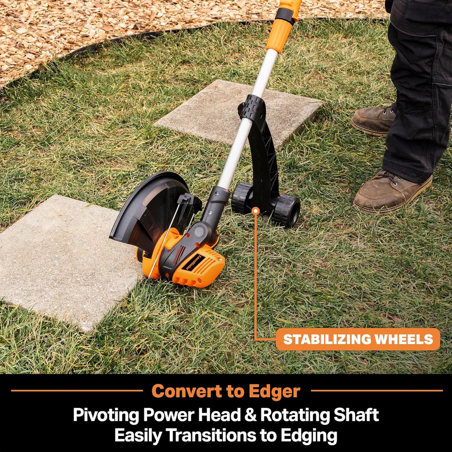 LawnMaster CLGT2410S 24V 10" Cordless String Trimmer Weed Eater 2.0AH Battery & Charger Included