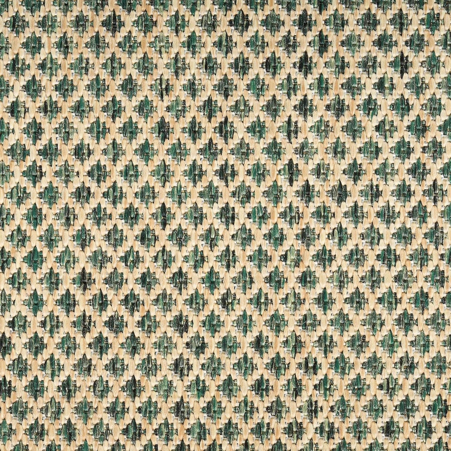Nourison Home Courtyard Green 2' x 6' Area Rug - Easy Clean, Non Shedding, Bed Room, Living Room, Dining Room, Kitchen (6' Runner)