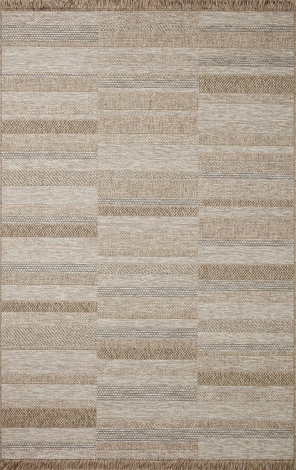 Loloi Dawn Collection Indoor/Outdoor DAW-03 Brown 6'-4" x 9'-2" Area Rug